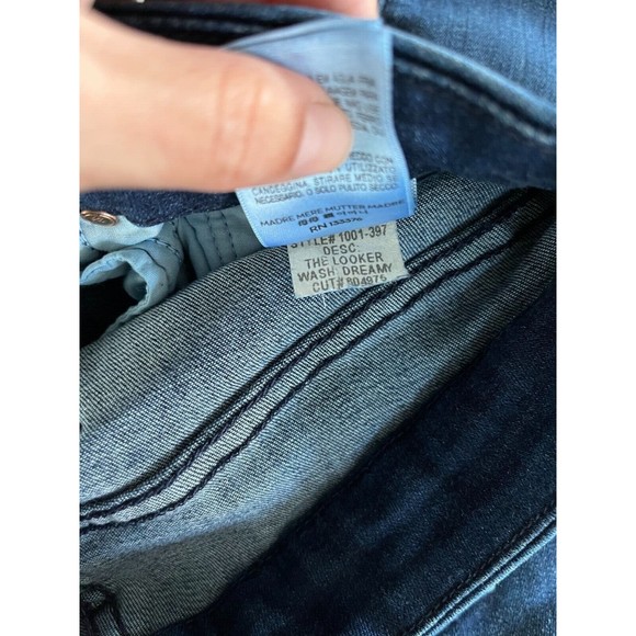 MOTHER The Looker Denim Skinny Jean in Dreamy Dark Wash Sz 27 - Picture 5 of 10